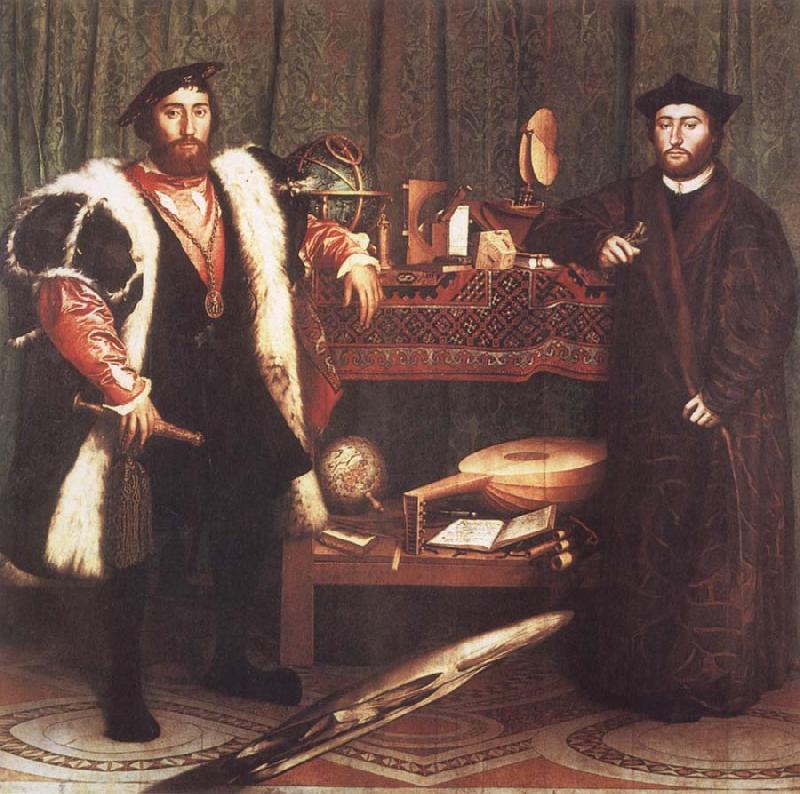 Hans holbein the younger The Ambassadors oil painting image